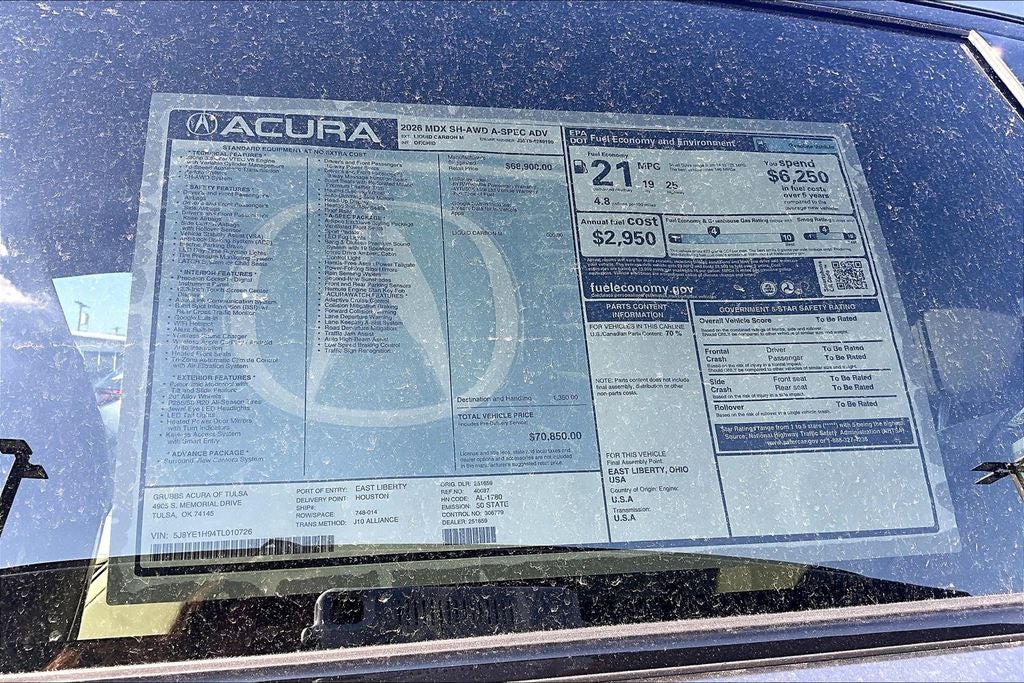 2026 Acura MDX A-Spec Advance Package SH-AWD