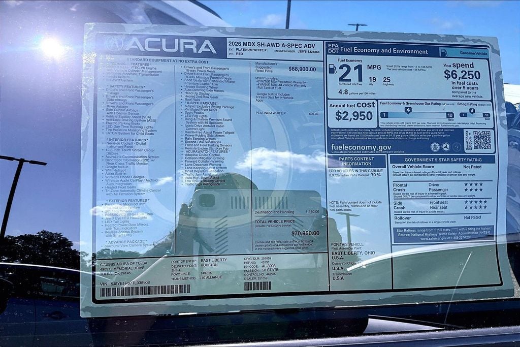 2026 Acura MDX A-Spec Advance Package SH-AWD