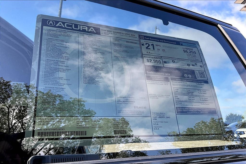 2026 Acura MDX A-Spec Advance Package SH-AWD