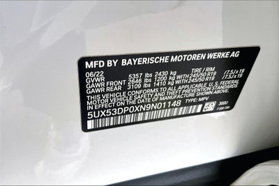 2022 BMW X3 xDrive30i