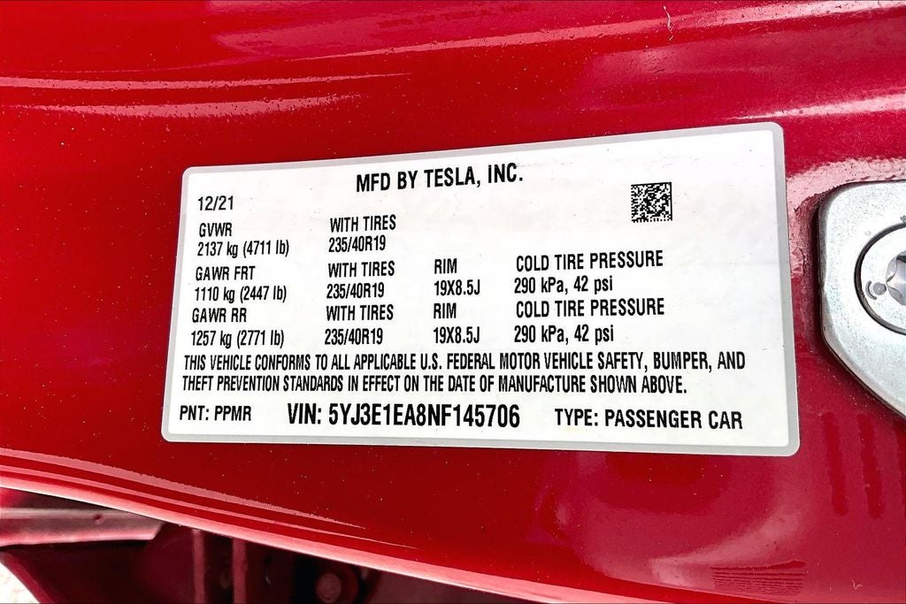 2022 Tesla Model 3 Base