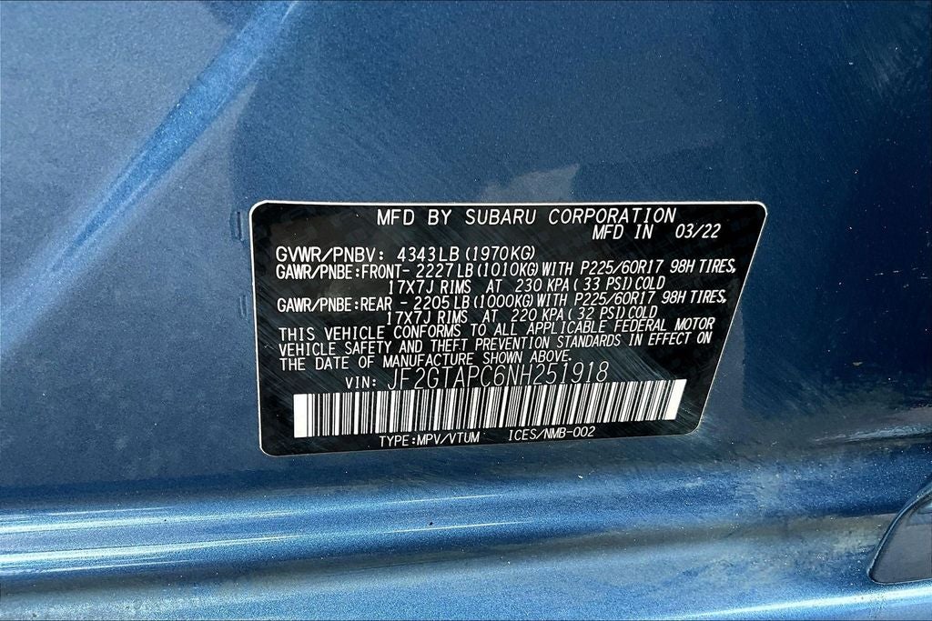 2022 Subaru Crosstrek Premium