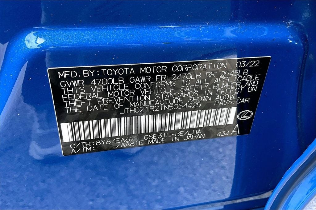 2022 Lexus IS 350 F SPORT