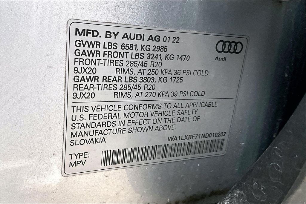 2022 Audi Q7 55 Premium Plus quattro